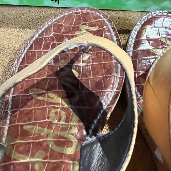 SAM Edelman Romy Cork and Leather Wedge/Platform Sandals size 7.5 - Picture 11 of 12